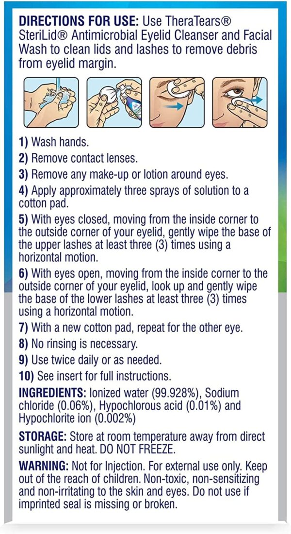 TheraTears SteriLid Antimicrobial Eyelid Cleanser and Facial Wash - Image 2