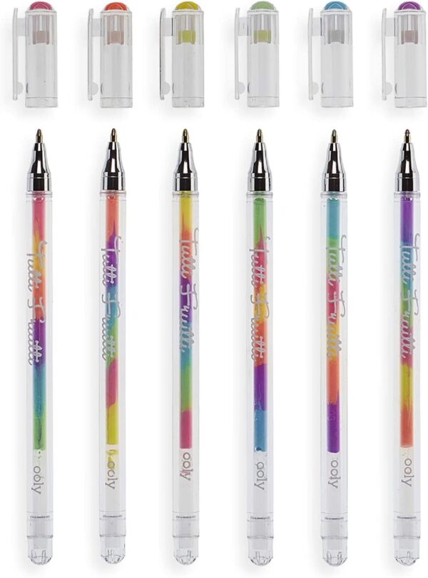 OOLY, Tutti Frutti Gel Pens, Fruity Scented Pen - Set of 6 - Image 2